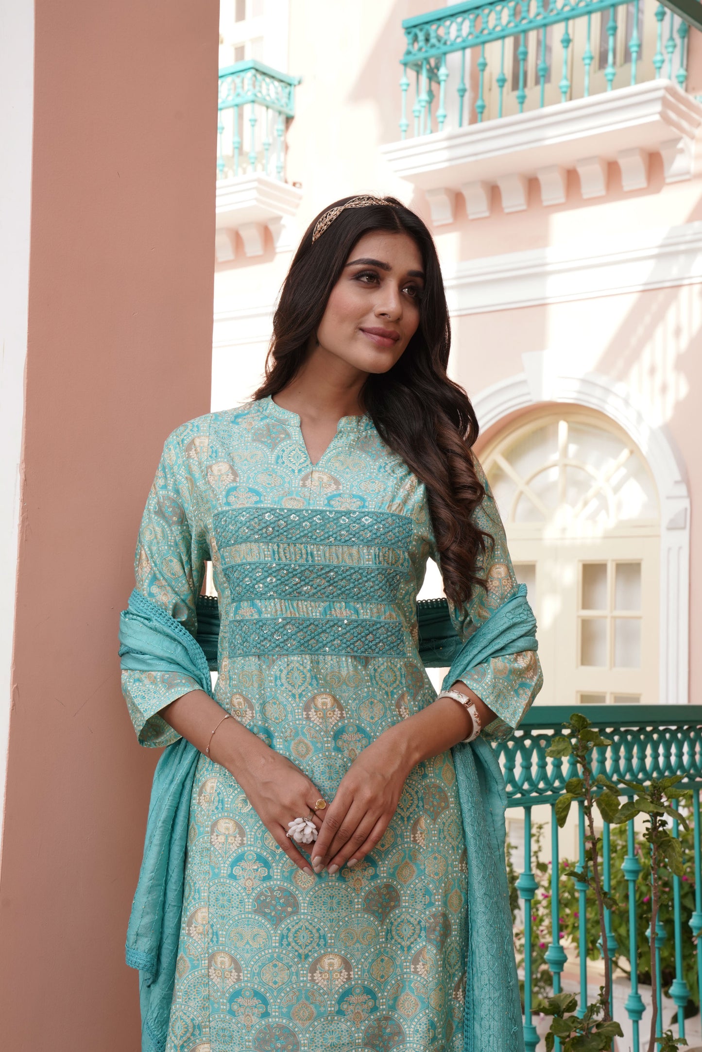 Charu (Modal Chanderi) - Green