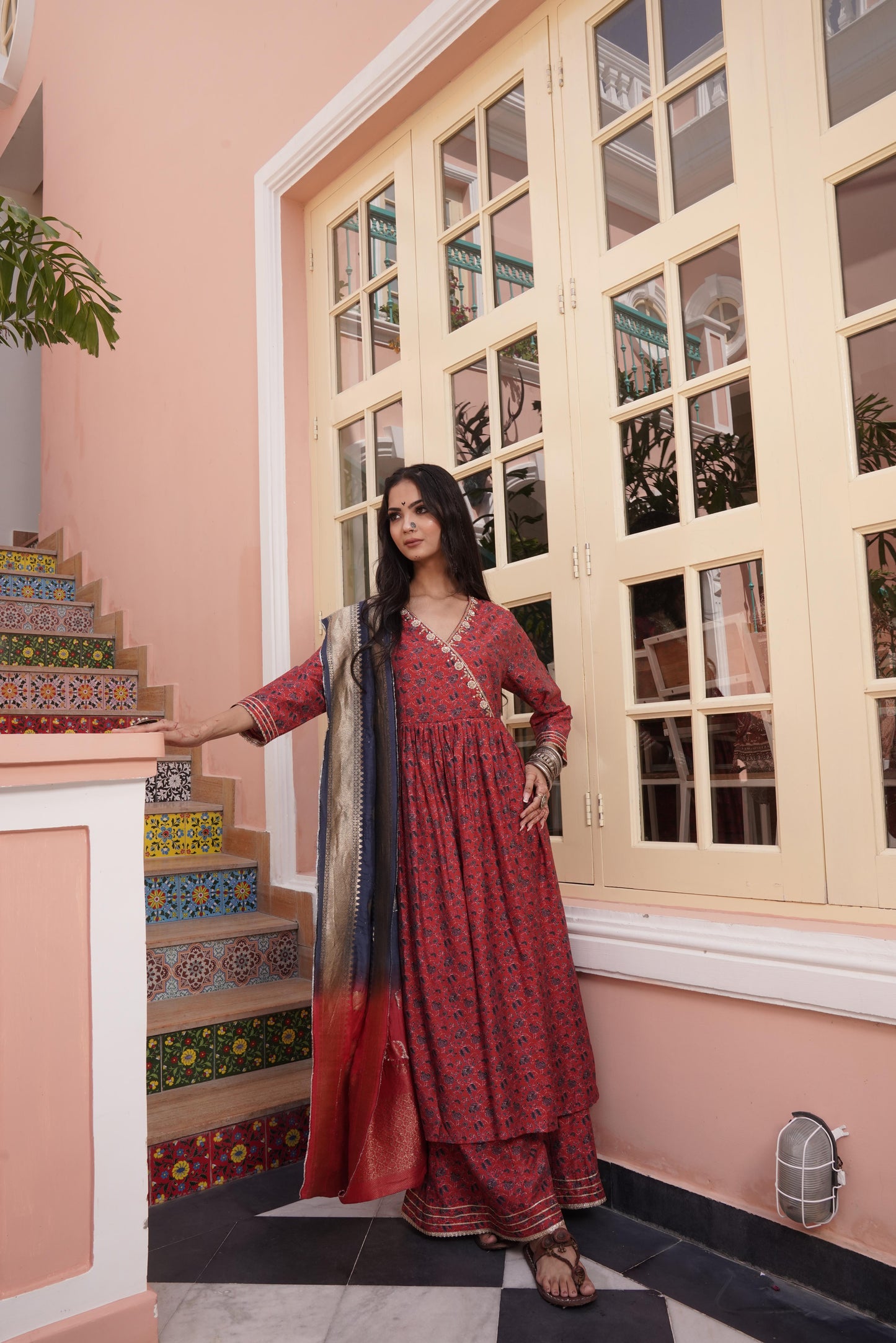 Inayat Red Kurta Set with Dupatta