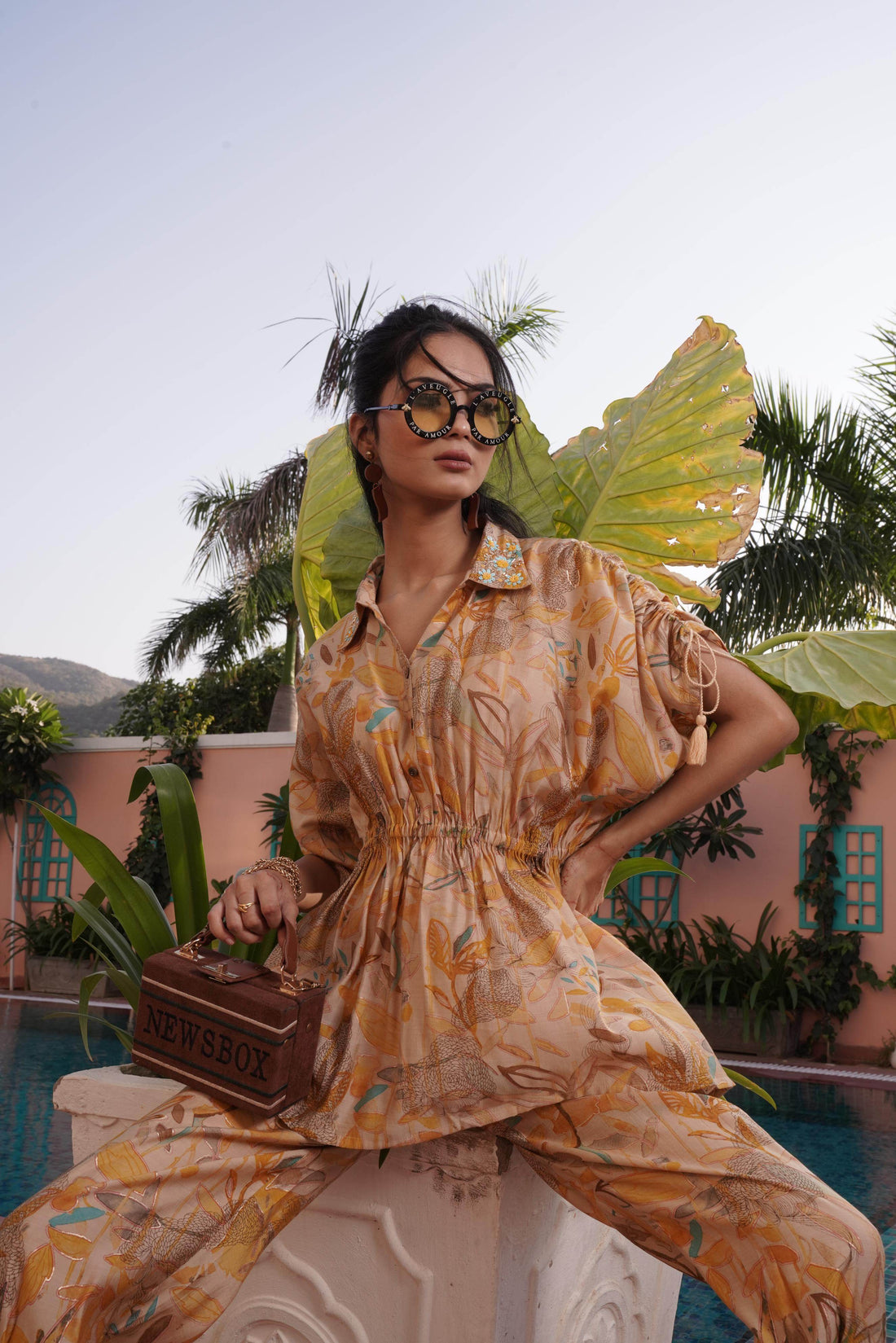Ishika Yellow Chanderi Co-Ord Set - BulBul
