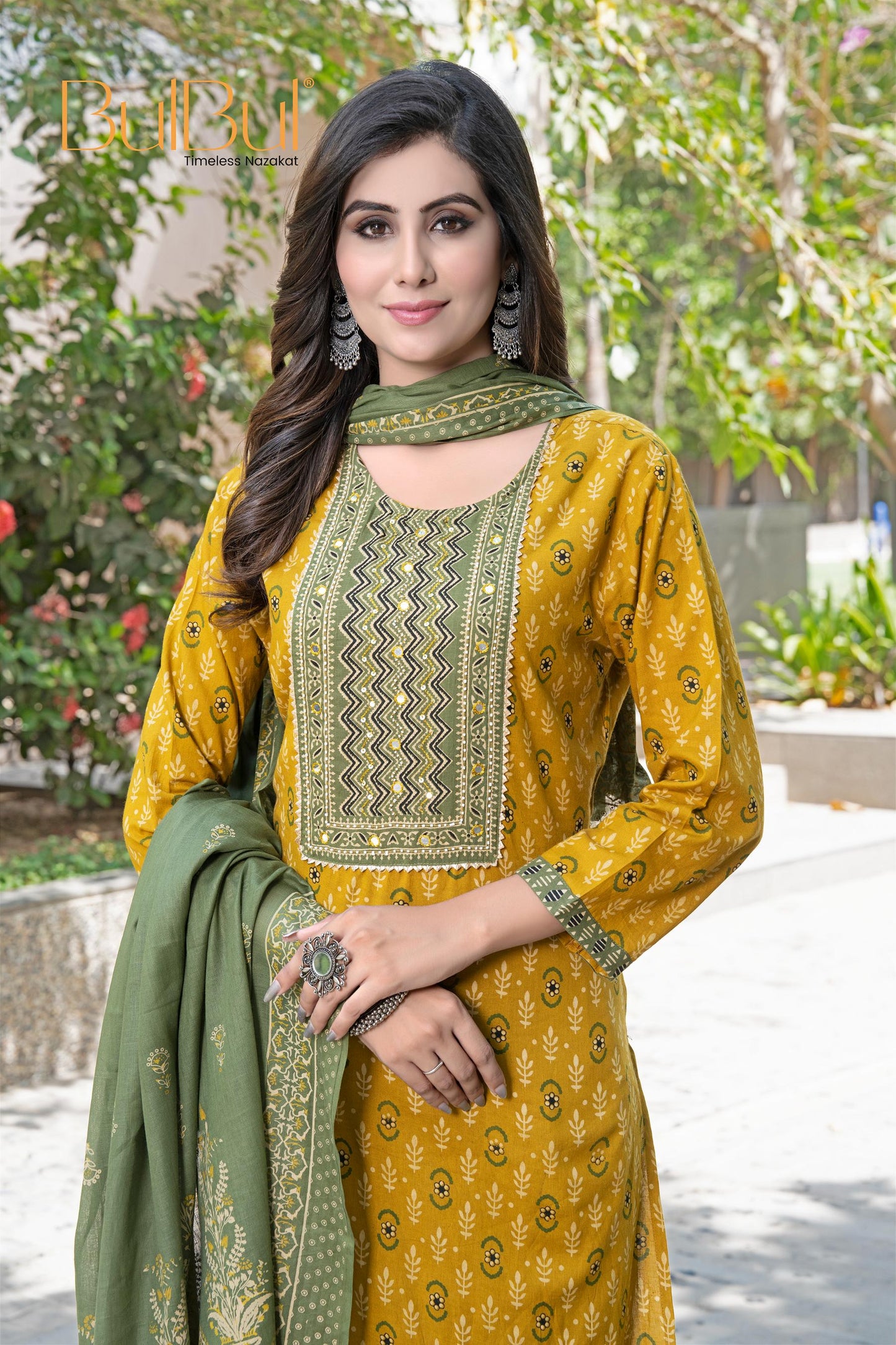 Aaliya Mustard Cotton Kurta Set with Dupatta