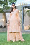 Meher Rayon Peach Kurta Set with Dupatta