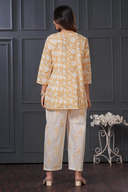 Chaya Off White Cotton Co-Ord Set - BulBul