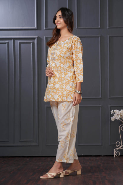 Chaya Off White Cotton Co-Ord Set - BulBul