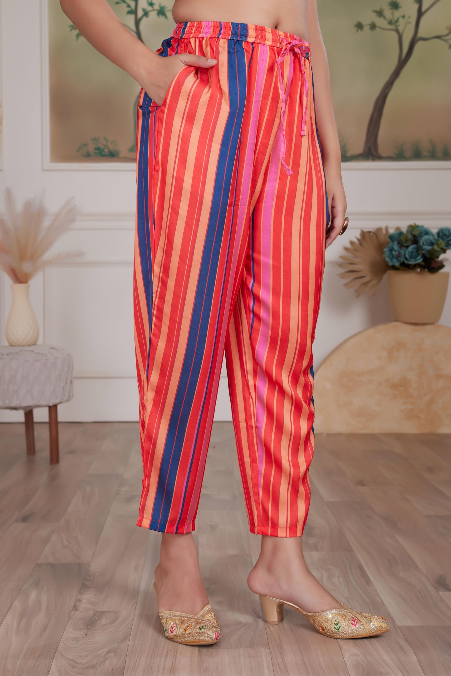 Rani Blue Silk Kurta Set with Dupatta