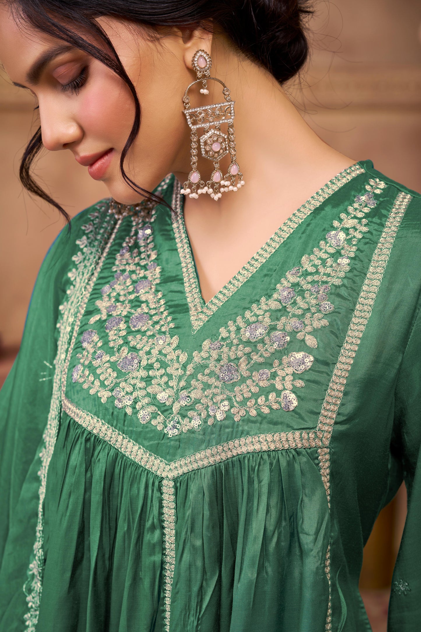 Praniti Muslin Green Kurta Set with Dupatta