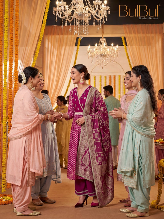 Rashmi Fuschia Chanderi Kurta Set with Dupatta