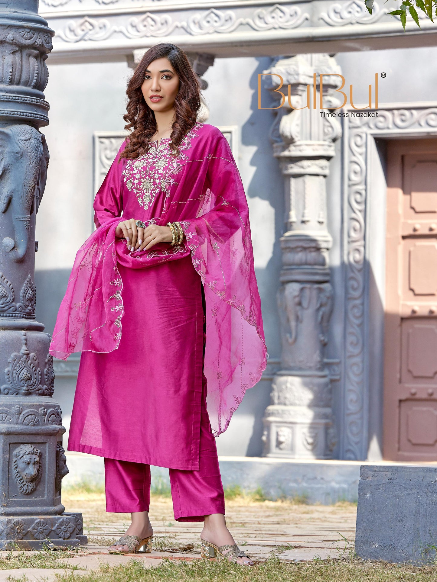 Dolly Silk Purple Kurta Set with Dupatta