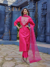 Dolly Silk Pink Kurta Set with Dupatta