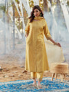 Candace Silk Gold Kurta Set with Dupatta