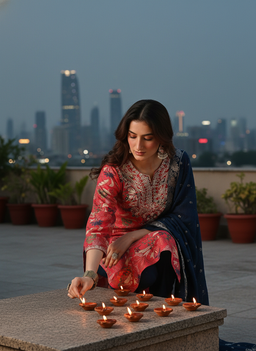 Alfina Red Floral Printed Kurta Set with Aari-Style Floral Thread Embroidered Neckline in Viscose