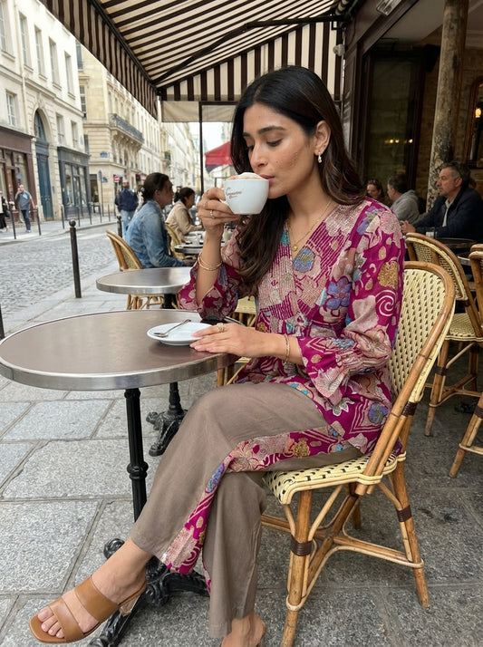 Ojasvi Black Chanderi Co-Ord Set